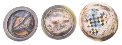 THREE 20TH CENTURY STUDIO ART POTTERY CHARGERS