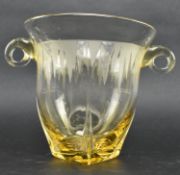 FRENCH ART DECO 1930S FROSTED AMBER GLASS CHAMPAGNE ICE BUCKET