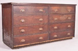 LARGE EARLY 20TH CENTURY SHOP COUNTER / HABERDASHERY CHEST