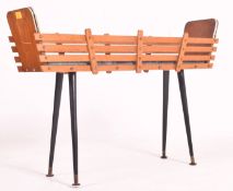 VINTAGE 20TH CENTURY TEAK & METAL PLANTER STAND