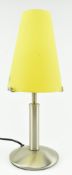 ITALIAN VENETIAN MID CENTURY 1970S YELLOW GLASS & CHROME DESK LAMP