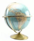 VINTAGE MID CENTURY EDUCATIONAL DESKTOP GLOBE BY RAND MCNALLY