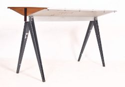 VITRA COMPAS DIRECTION STYLE - VINTAGE OAK-PLY & METAL OFFICE DESK