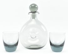 PER LUTKEN FOR HOLMEGAARD DANICA DECANTER WITH TWO GLASSES