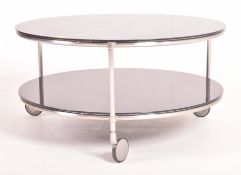 IKEA - STRIND - VINTAGE 1990S GLASS & CHROME COFFEE TABLE