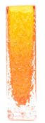 GEOFFREY BAXTER FOR WHITEFRIARS - 'NAILHEAD' GLASS VASE IN TANGERINE COLOURWAY