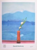 DAVID HOCKNEY - MOUNT FUJI & FLOWERS - THE MET 2016 POSTER