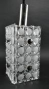 ITALIAN VINTAGE CIRCA 1960S CLEAR & FROSTED GLASS CEILING PENDANT LIGHT