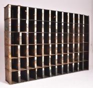 VINTAGE INDUSTRIAL MID CENTURY CAST METAL PIGEON HOLE FILING CABINET