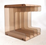 VINTAGE MID CENTURY 1970S PERSPEX VINYL RECORD STORAGE RACK