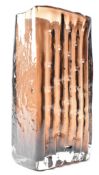 GEOFFREY BAXTER FOR WHITEFRIARS - 'BAMBOO' GLASS VASE IN CINNAMON