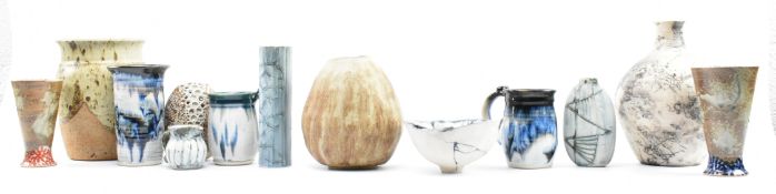 MIXED SELECTION OF STUDIO ART POTTERY PIECES
