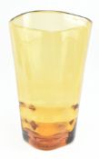 20TH CENTURY STUDIO ART LARGE AMBER GLASS VASE