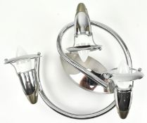 TALIAN VINTAGE LATE 20TH CENTURY CHROME THREE-SPOT CEILING LIGHT