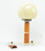 ART DECO CIRCA 1930S GLASS & PERSPEX DESK TABLE LAMP