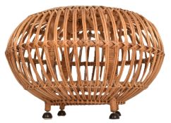 FRANCO ALBINI - 20TH CENTURY BAMBOO LOBSTER POT STOOL