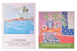 TWO VINTAGE EXHIBITION / ART GALLERY LITHOGRAPH POSTERS