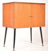 MID CENTURY 1960S TEAK HI-FI RECORD CABINET