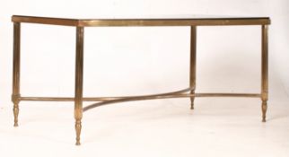 1980S HOLLYWOOD REGENCY BRASS COFFEE TABLE