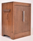 VINTAGE ART DECO OAK COAL STORAGE BOX