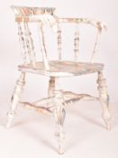 EARLY 20TH CENTURY UPCYCLED SMOKERS BOW ARMCHAIR