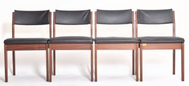 MATCHING SET OF SIX RETRO DANISH INSPIRED DINING CHAIRS