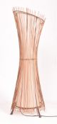 20TH CENTURY BAMBOO FLOOR STANDING LAMP OF WAISTED FORM