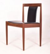 PARKER - VINTAGE MID CENTURY TEAK & VINYL UPHOLSTERED T BACK CHAIR