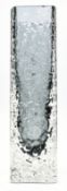 GEOFFREY BAXTER FOR WHITEFRIARS - 'NAILHEAD' GLASS VASE IN PEWTER COLOURWAY