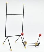 MID CENTURY ATOMIC NEWSPAPER STAND AND COAT HOOK RACK