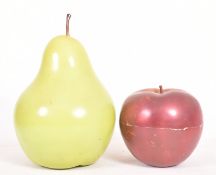 LARGE PAIR OF FAIRGROUND OR SHOP DISPLAY MOULDED FRUIT