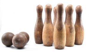 SET OF LATE 19TH / EARLY 20TH FRUITWOOD SKITTLES
