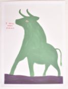 DAVID SHRIGLEY (B. 1968) - I WILL NOT FIGHT - 2020 LITHOGRAPH