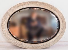 HIGH VICTORIAN OVERPAINTED HANGING MIRROR