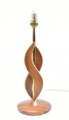BRITISH MODERN DESIGN - MID CENTURY 1960S ATOMIC TEAK TABLE LAMP