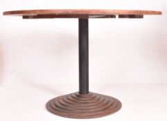 RETRO 20TH CENTURY BESPOKE-MADE TEAK-TOPPED DINING TABLE