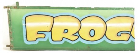 FAIRGROUND PAINTED WOODEN SIGN READING FROG