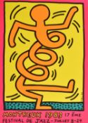 KEITH HARING - 1983 MONTREUX JAZZ FESTIVAL POSTER IN PINK