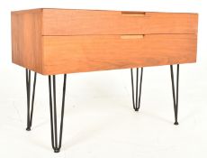 RETRO 20TH CENTURY TEAK TWO DRAWERS CHEST OF DRAWERS TABLE