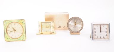 COLLECTION OF FOUR VINTAGE 20TH CENTURY MANTEL CLOCKS