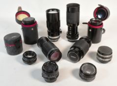 LARGE COLLECTION OF VINTAGE CAMERA LENSES
