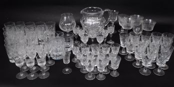 LARGE COLLECTION OF 20TH CENTURY CRYSTAL CUT DRINKING GLASSES