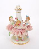 DRESDEN - 20TH CENTURY GERMAN PORCELAIN FIGURE / LAMP BASE