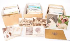 LARGE COLLECTION OF 20TH CENTURY POSTCARDS AND OTHER EPHEMERA