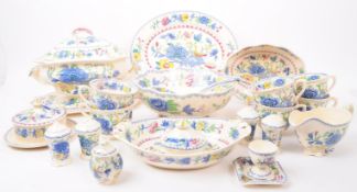 19TH CENTURY MASONS IRONSTONE PART TEA & DINNER SERVICE