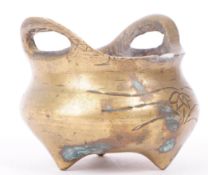 19TH CENTURY CHINESE BRONZE CENSOR