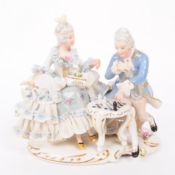 CAPODIMONTE - 20TH CENTURY LACE PORCELAIN FIGURE