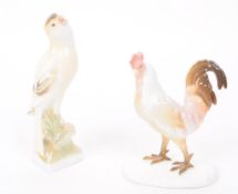 NYMPHENBURG - TWO 20TH CENTURY PORCELAIN BIRDS