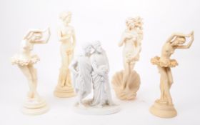COLLECTION OF LATE 20TH CENTURY PLASTER AND RESIN FIGURES