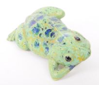LATE 20TH CENTURY DUTCHER'S STUDIO MONTSERRAT POTTERY FROG